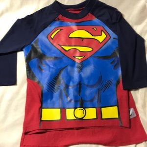 Superman long sleeved top with removable cape